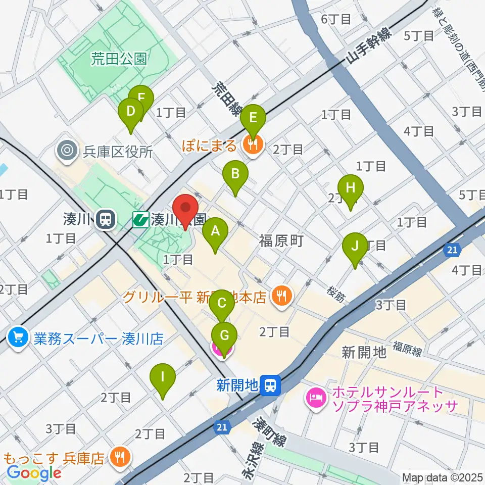 パルシネマしんこうえん周辺のホテル一覧地図