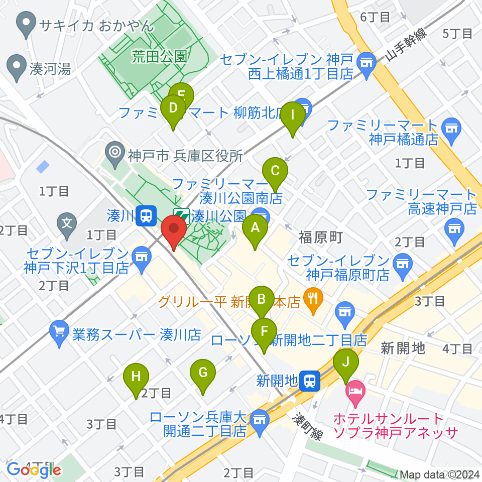 一番星食堂周辺のホテル一覧地図