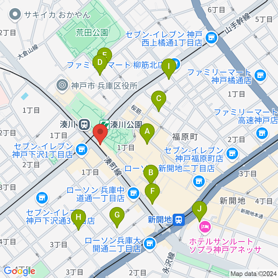 一番星食堂周辺のホテル一覧地図