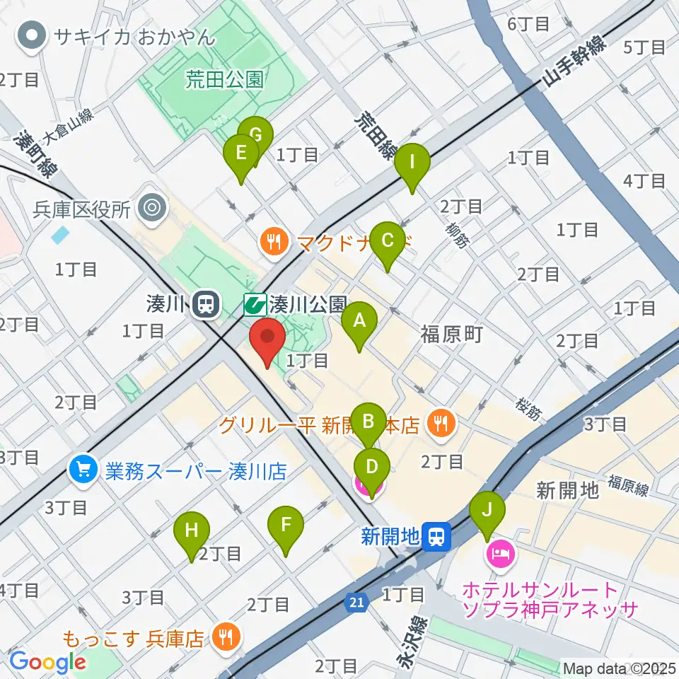 Key West周辺のホテル一覧地図
