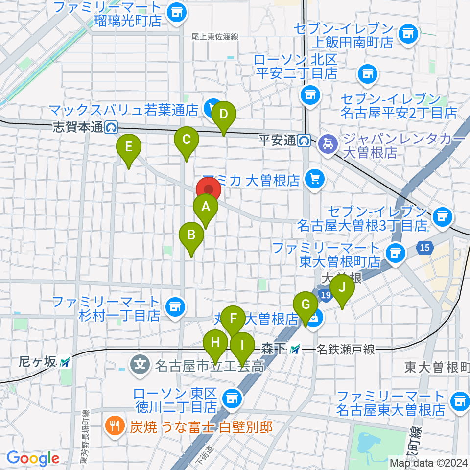 wanderer studio周辺のホテル一覧地図