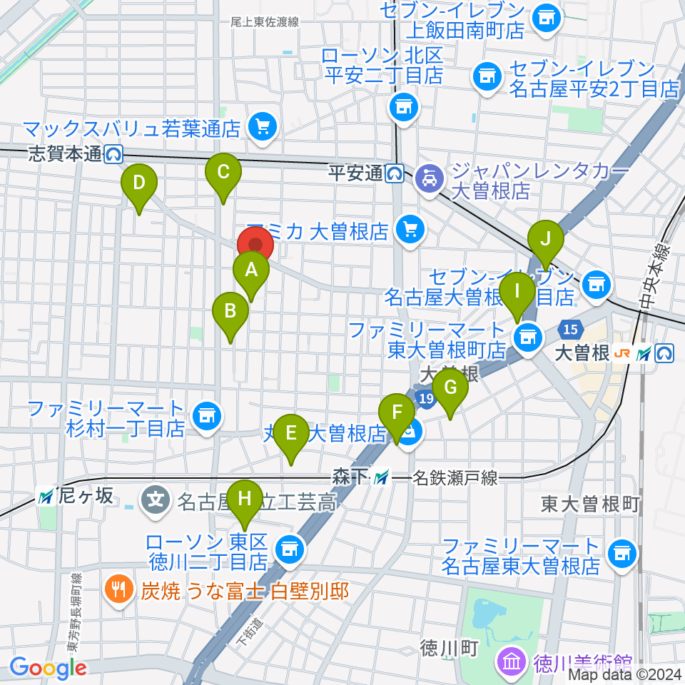 wanderer studio周辺のホテル一覧地図