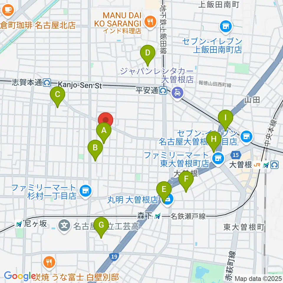 wanderer studio周辺のホテル一覧地図