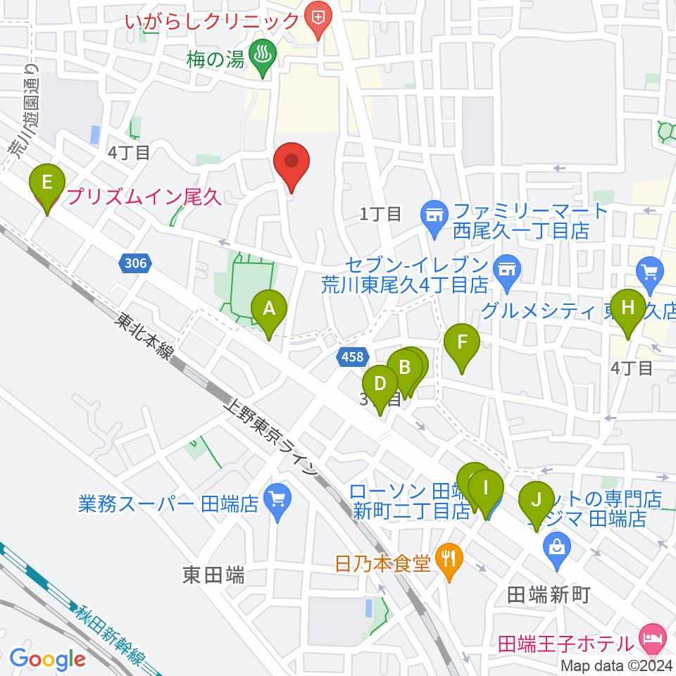 みらい音楽スタジオ周辺のホテル一覧地図