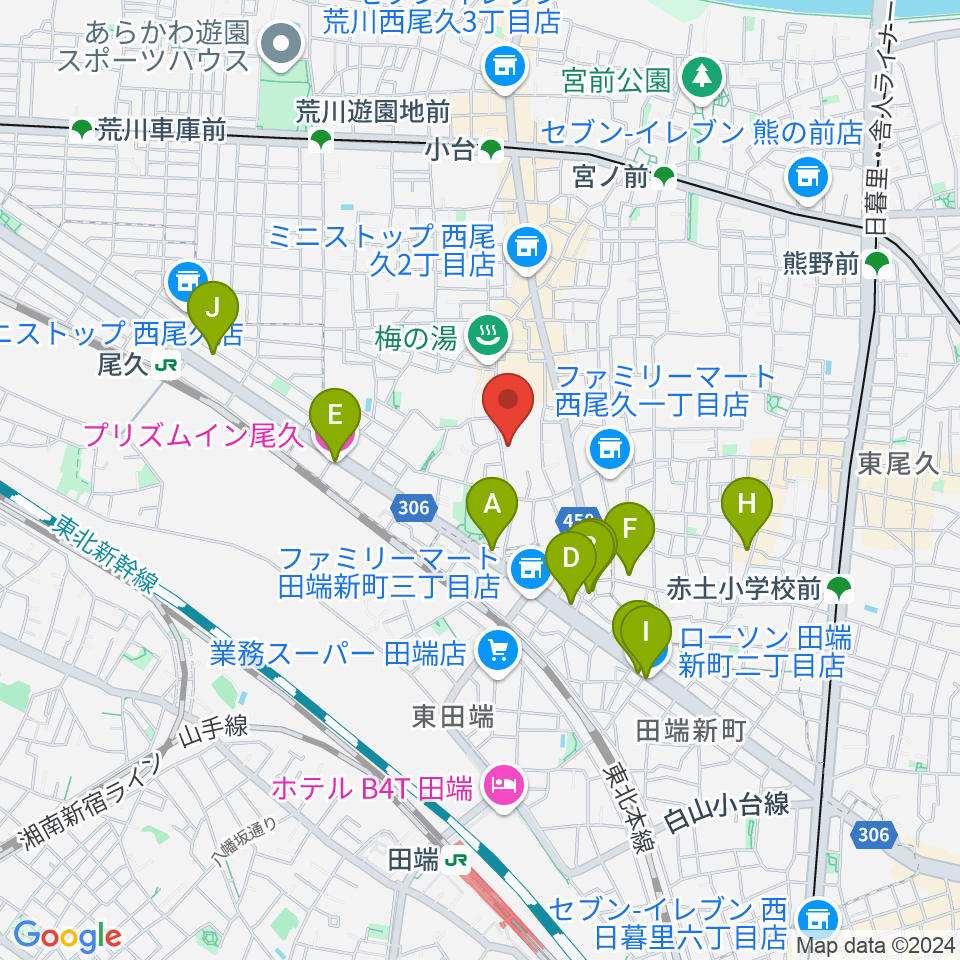 みらい音楽スタジオ周辺のホテル一覧地図