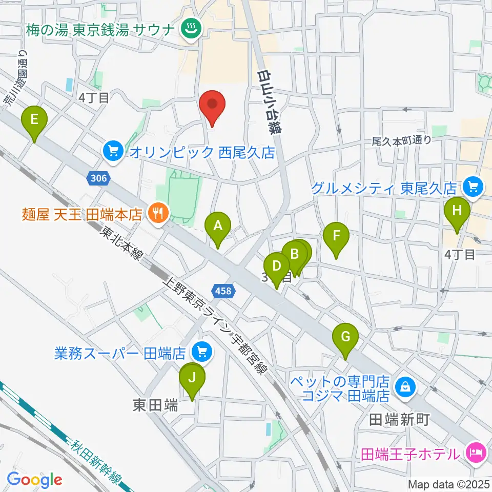 みらい音楽スタジオ周辺のホテル一覧地図