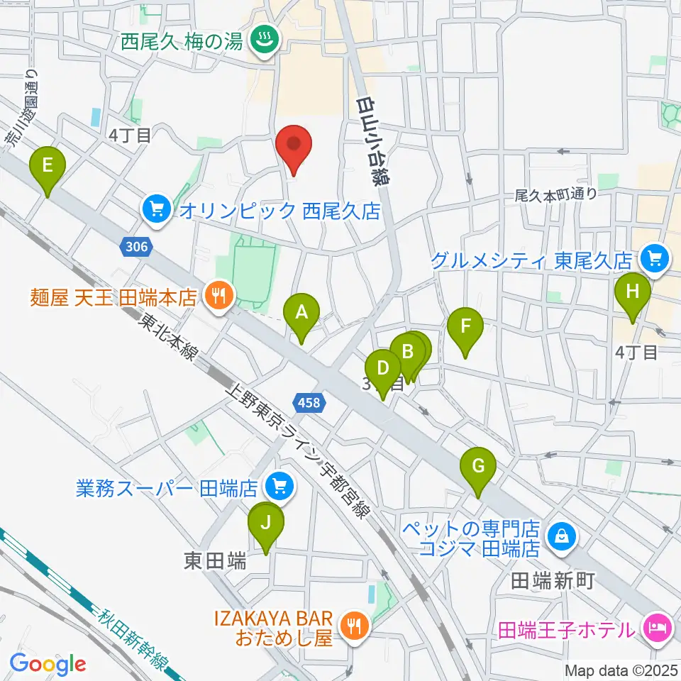 みらい音楽スタジオ周辺のホテル一覧地図