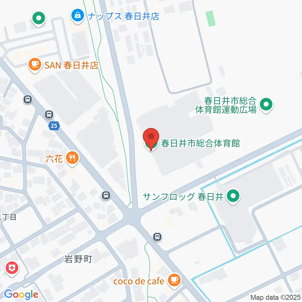 春日井市総合体育館周辺のホテル一覧地図