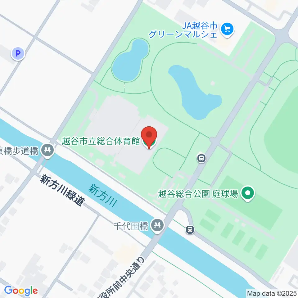 越谷市立総合体育館周辺のホテル一覧地図