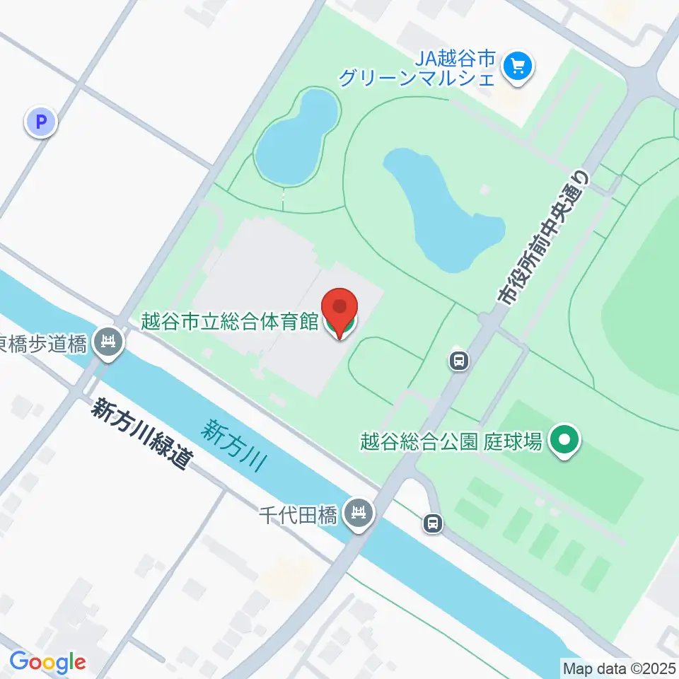 越谷市立総合体育館周辺のホテル一覧地図