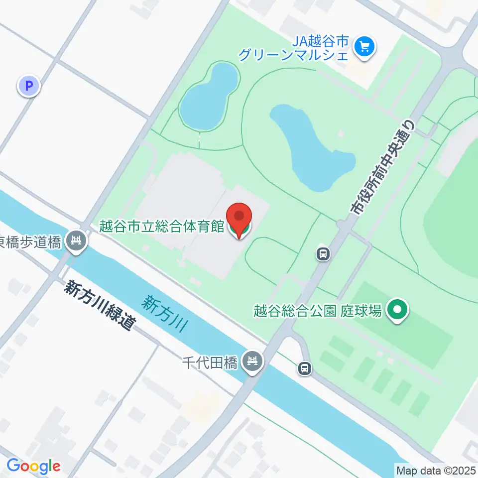 越谷市立総合体育館周辺のホテル一覧地図