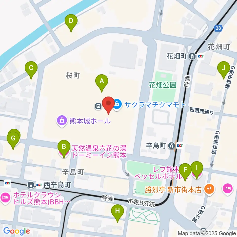 TOHOシネマズ 熊本サクラマチ周辺のホテル一覧地図