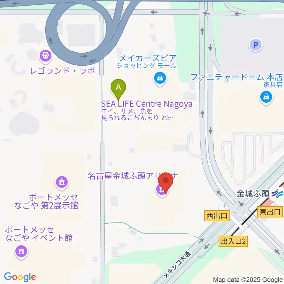名古屋金城ふ頭アリーナ周辺のホテル一覧地図