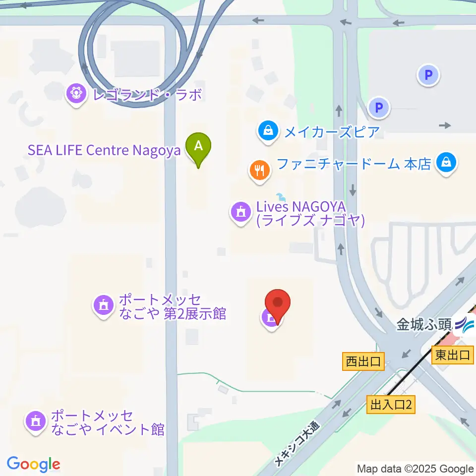 名古屋金城ふ頭アリーナ周辺のホテル一覧地図