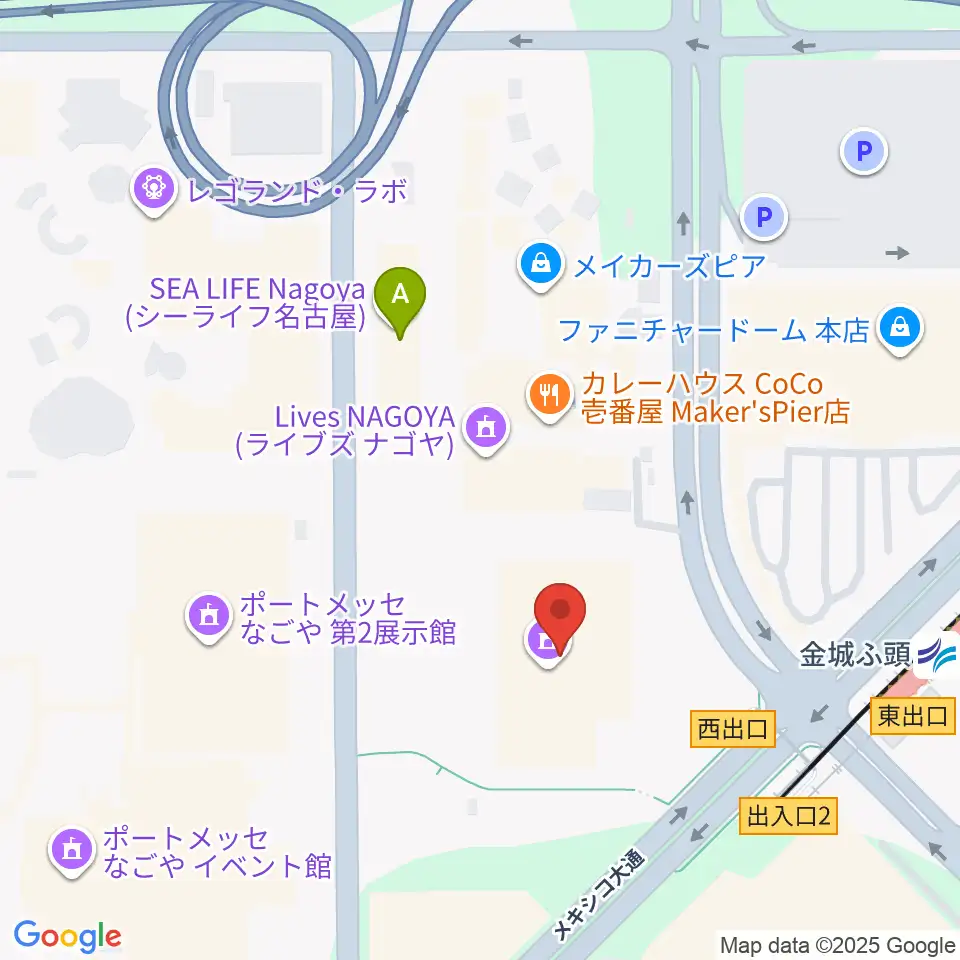 名古屋金城ふ頭アリーナ周辺のホテル一覧地図