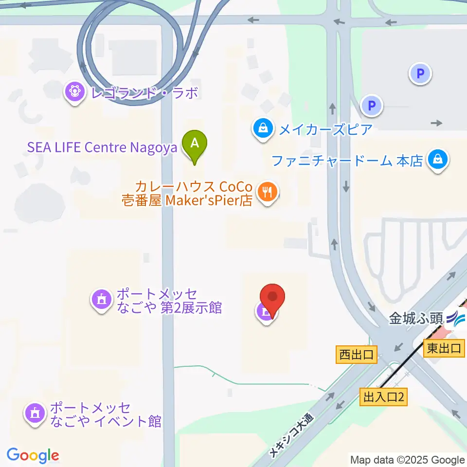 名古屋金城ふ頭アリーナ周辺のホテル一覧地図