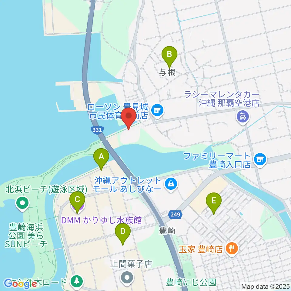 豊見城市民体育館周辺のホテル一覧地図