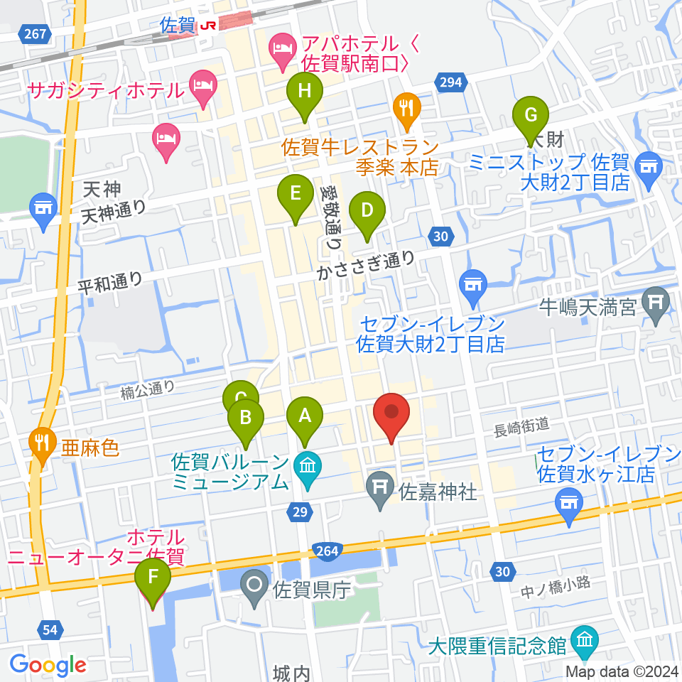 佐賀417周辺のホテル一覧地図