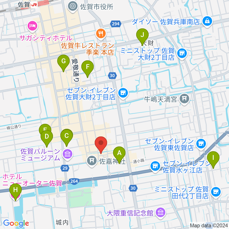 佐賀シアター・シエマ周辺のホテル一覧地図