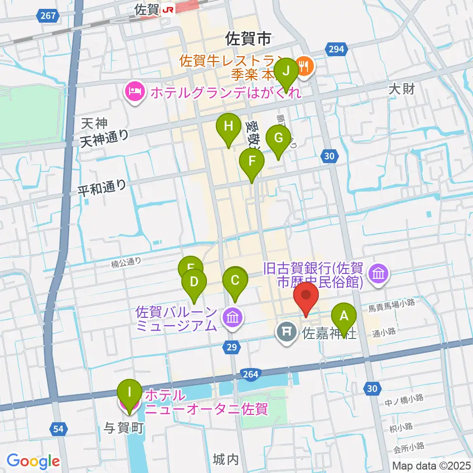 佐賀シアター・シエマ周辺のホテル一覧地図