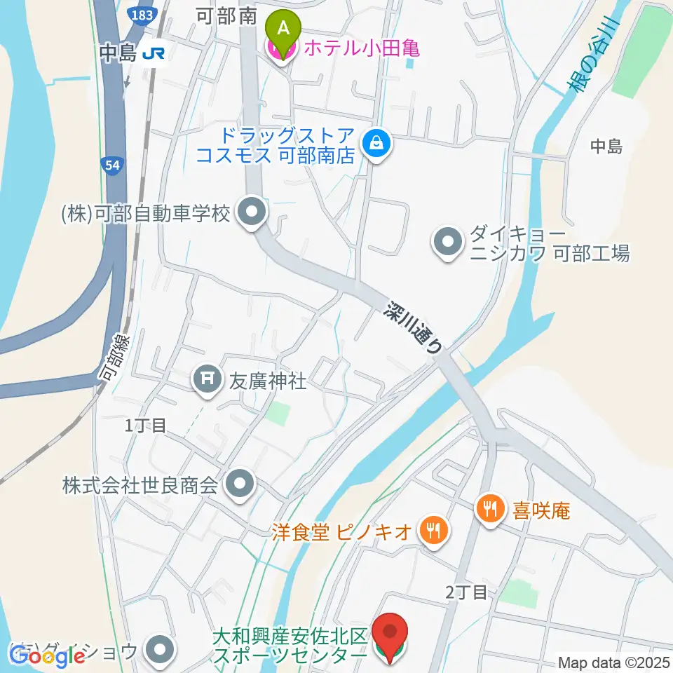 大和興産安佐北区スポーツセンター周辺のホテル一覧地図