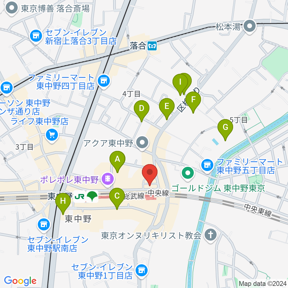 ヴァイオリン工房レゾネイト周辺のホテル一覧地図