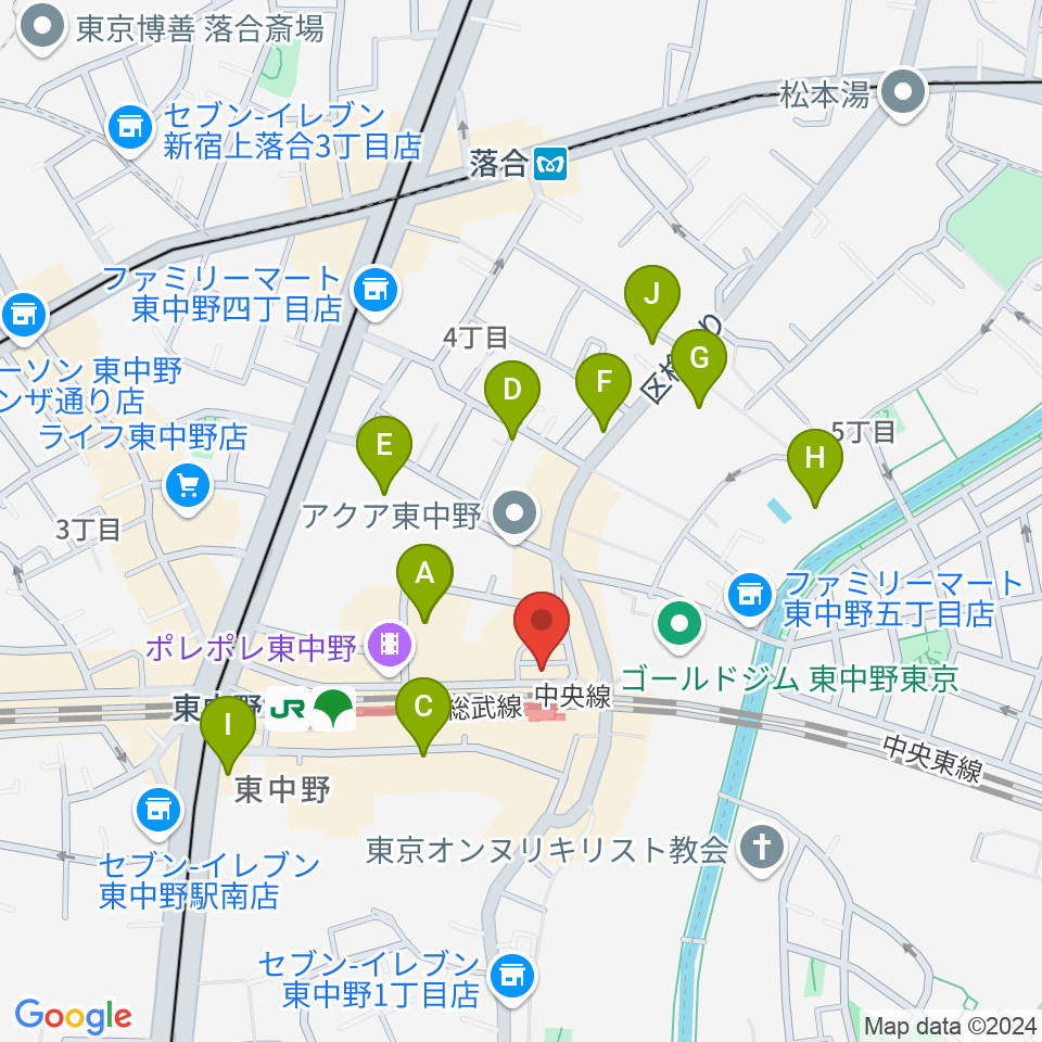 ヴァイオリン工房レゾネイト周辺のホテル一覧地図