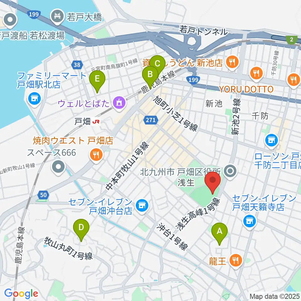 第一警備スポーツセンター戸畑周辺のホテル一覧地図