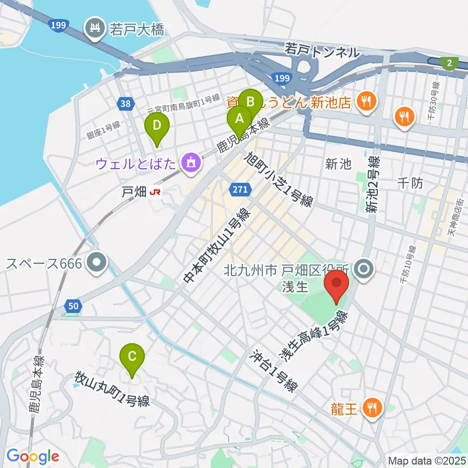 第一警備スポーツセンター戸畑周辺のホテル一覧地図
