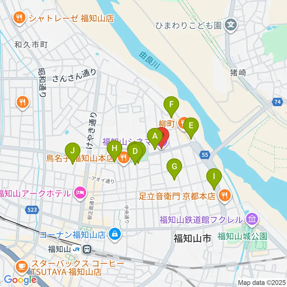 福知山シネマ周辺のホテル一覧地図