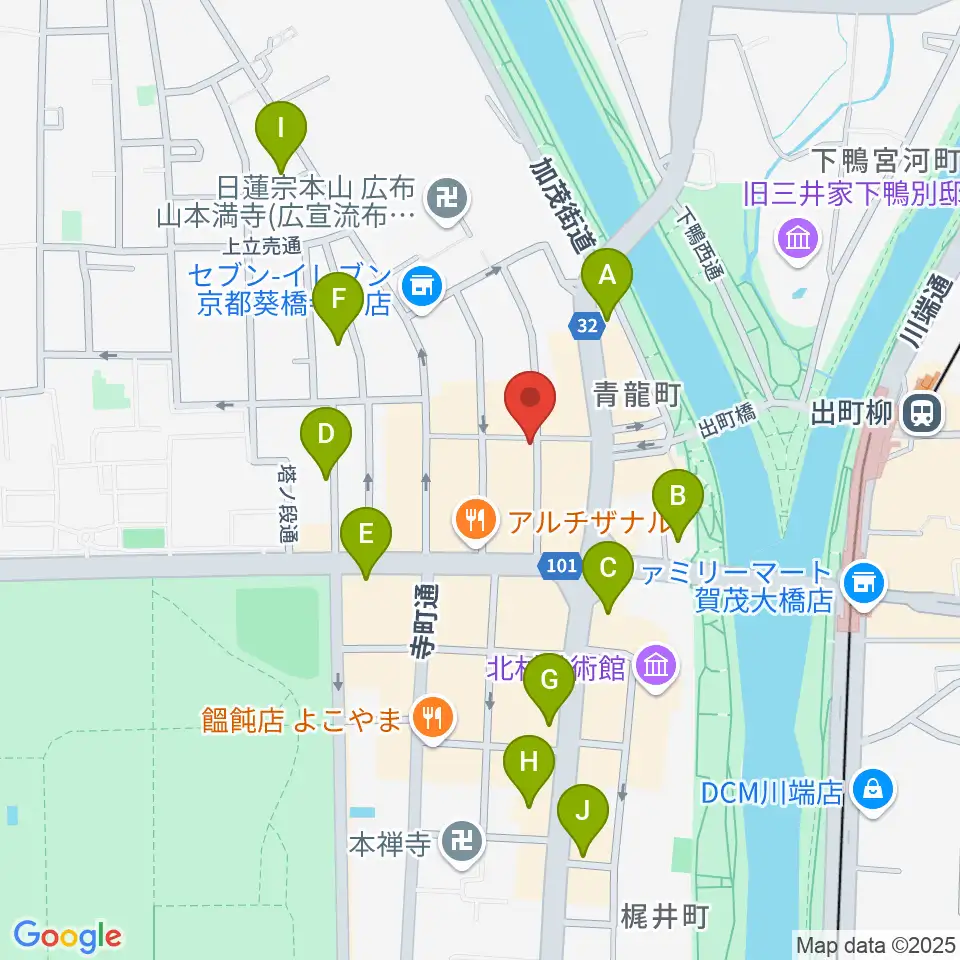 出町座周辺のホテル一覧地図