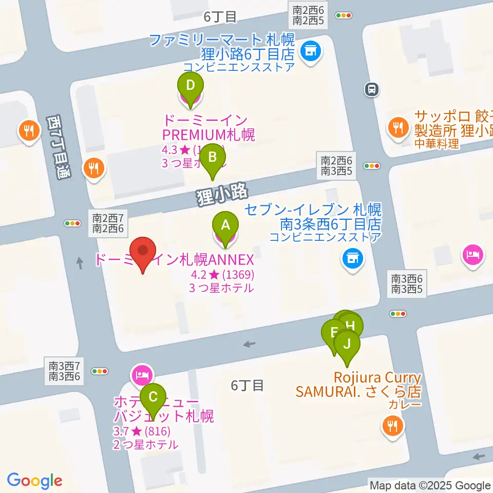 シアターキノ周辺のホテル一覧地図