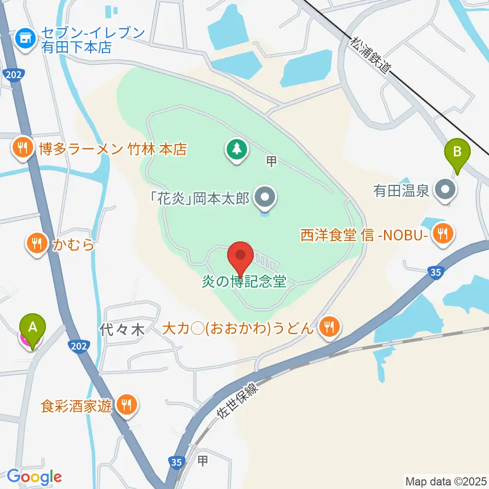 炎の博記念堂周辺のホテル一覧地図