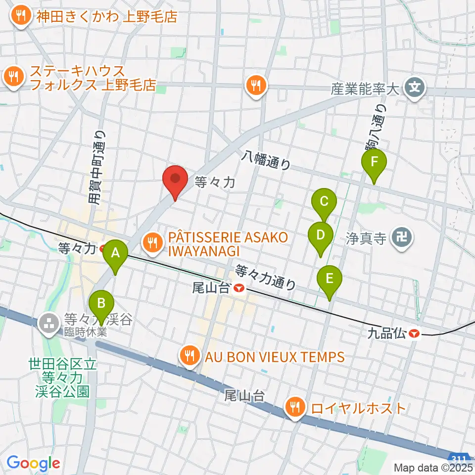 ベースショップ高崎周辺のホテル一覧地図