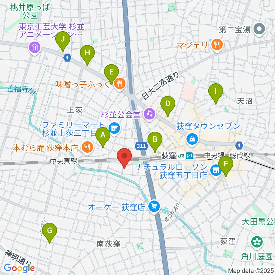 鶴屋弓弦店周辺のホテル一覧地図