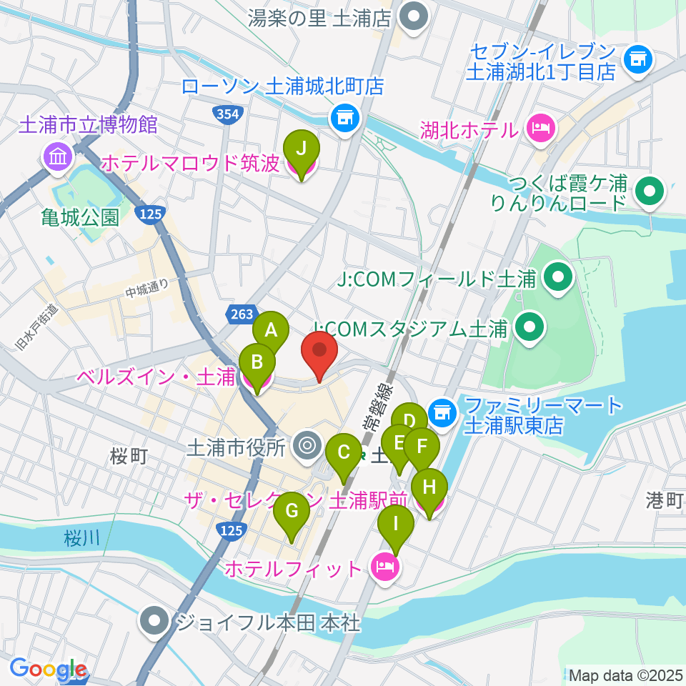 LINER NOTES周辺のホテル一覧地図