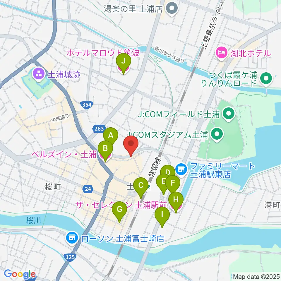LINER NOTES周辺のホテル一覧地図