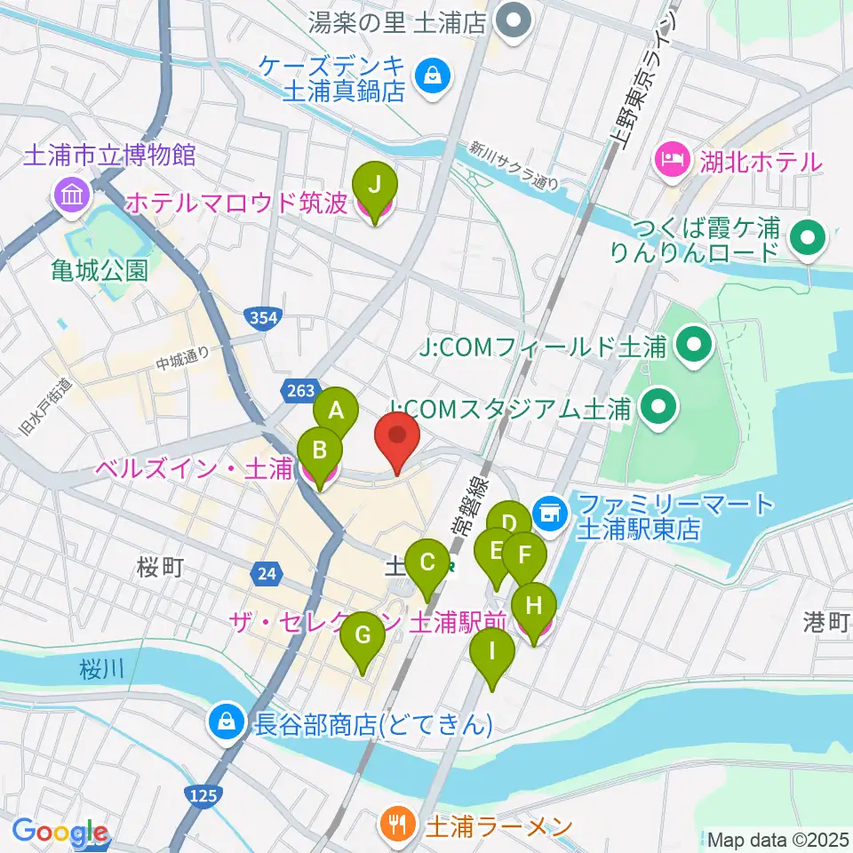 LINER NOTES周辺のホテル一覧地図