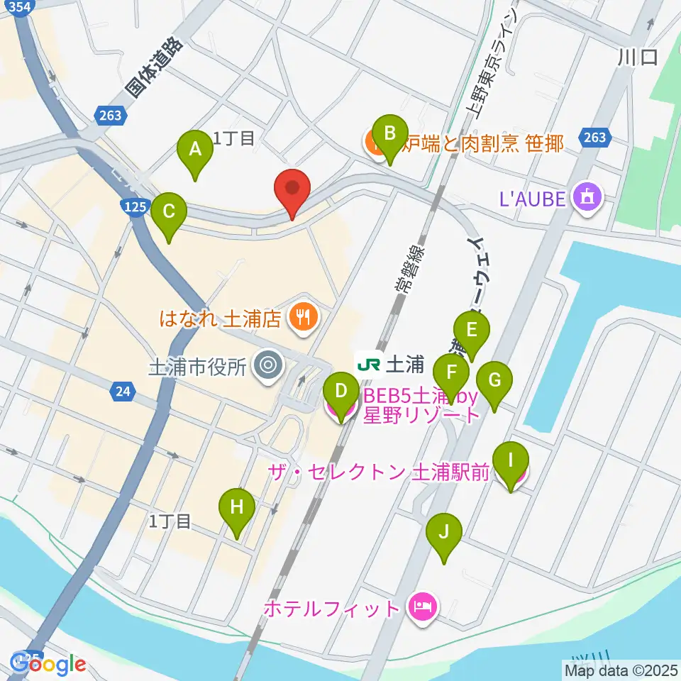 LINER NOTES周辺のホテル一覧地図