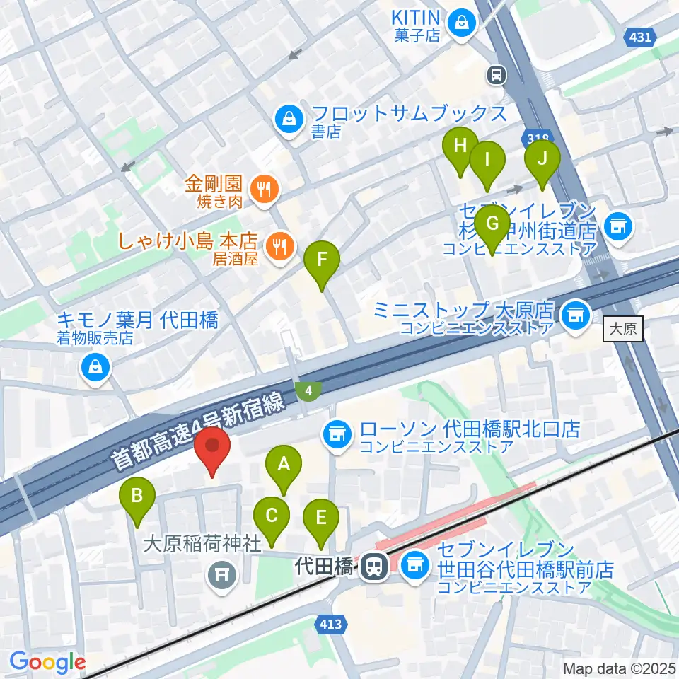 代田橋CHUBBY周辺のホテル一覧地図
