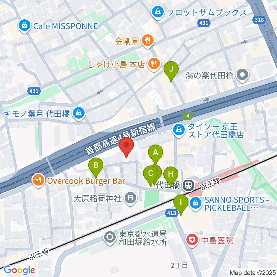代田橋CHUBBY周辺のホテル一覧地図