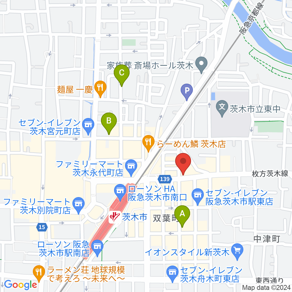 スタジオMSW周辺のホテル一覧地図