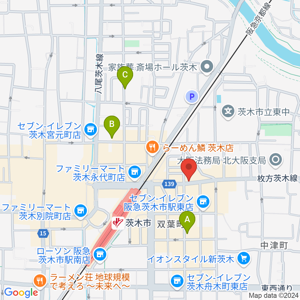 スタジオMSW周辺のホテル一覧地図