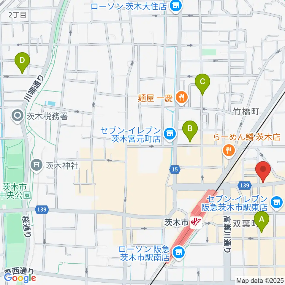 スタジオMSW周辺のホテル一覧地図