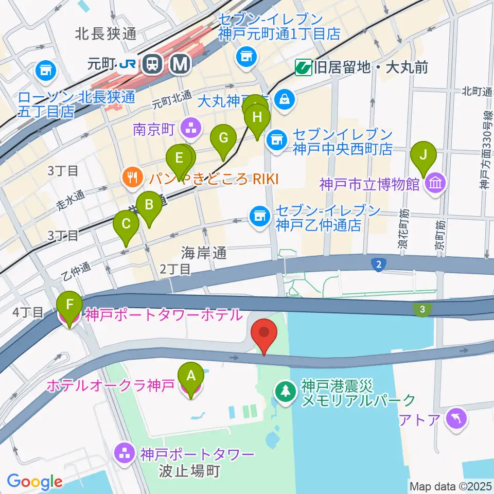 フィッシュダンス音楽練習場周辺のホテル一覧地図