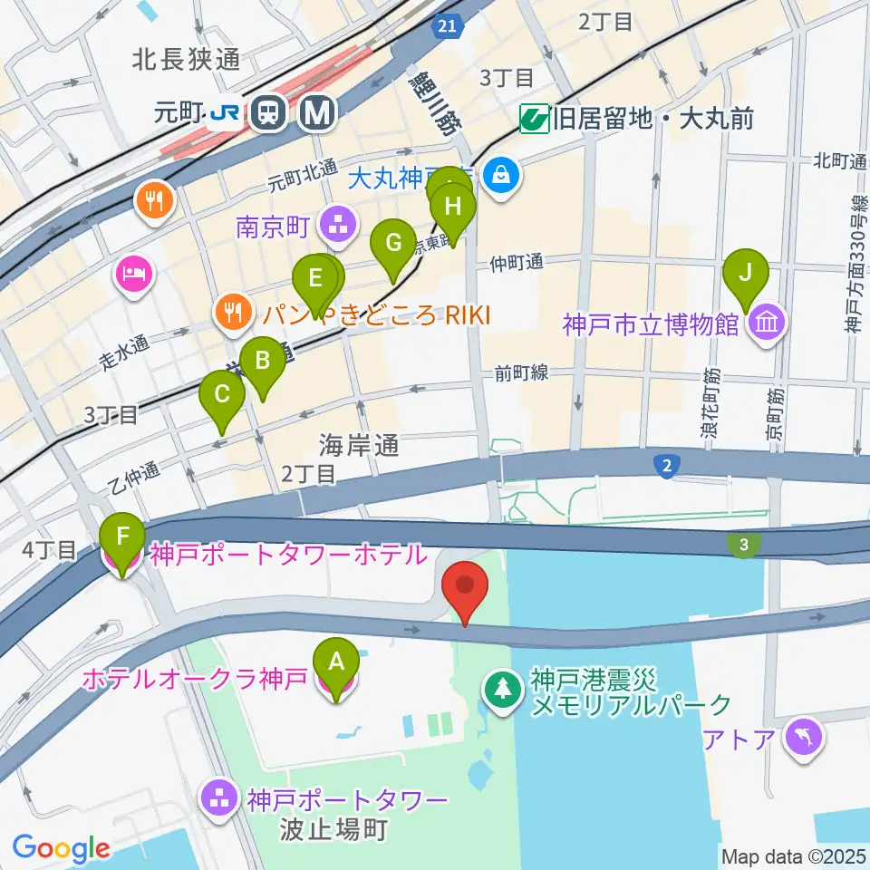 フィッシュダンス音楽練習場周辺のホテル一覧地図