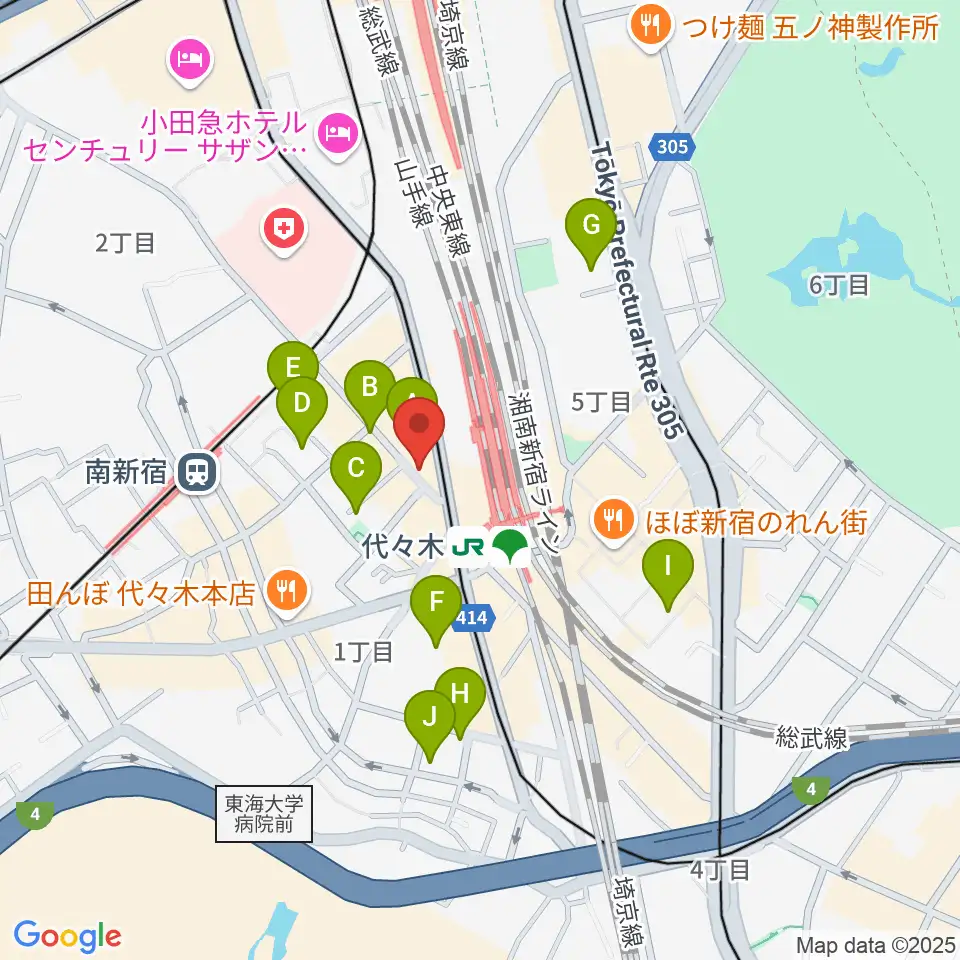 festina-lente music school周辺のホテル一覧地図