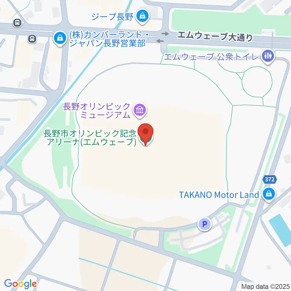 エムウェーブ周辺のホテル一覧地図