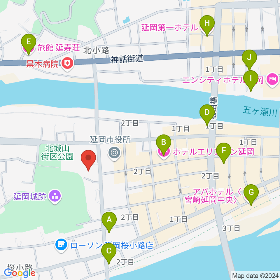 野口遵記念館周辺のホテル一覧地図