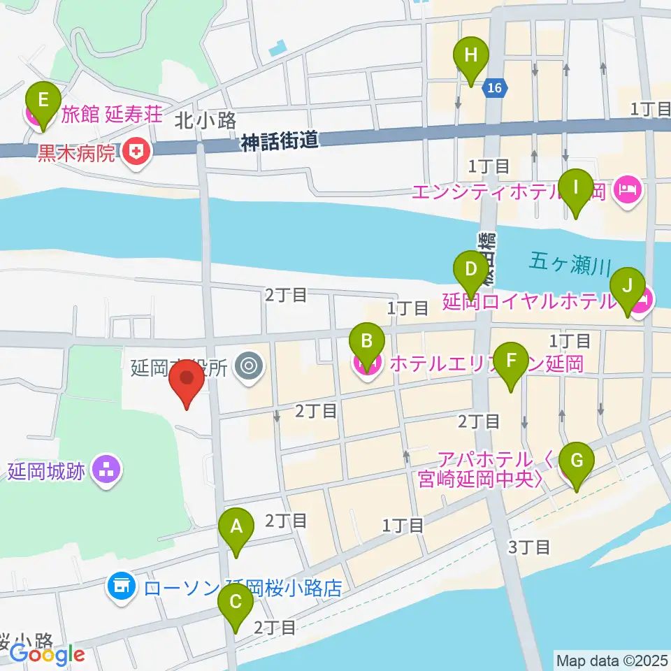 野口遵記念館周辺のホテル一覧地図